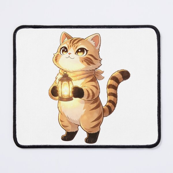 Item preview, The Lantern Keeper - Cute Felis Nigripes Holding a Magical Light designed and sold by ABYSSLAB.