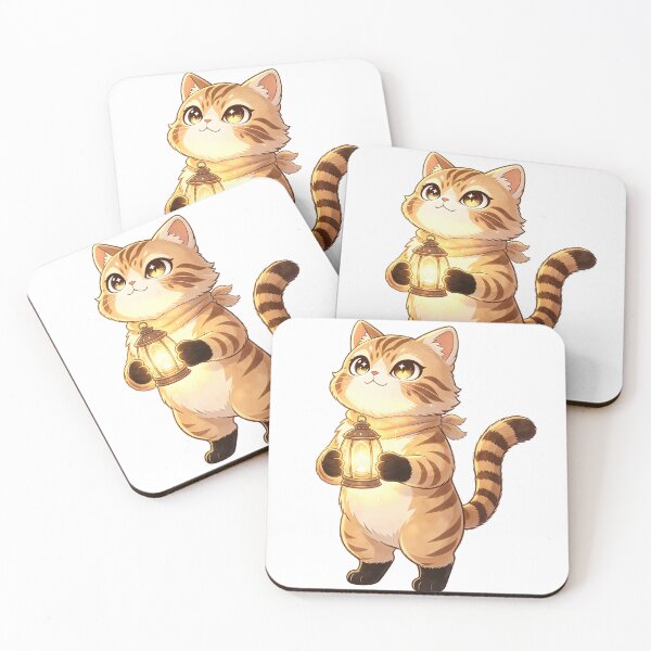 Item preview, The Lantern Keeper - Cute Felis Nigripes Holding a Magical Light designed and sold by ABYSSLAB.