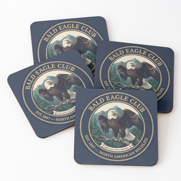 Item preview, Bald Eagle Club Vintage Badge North American Wildlife designed and sold by CalmCapy Co.