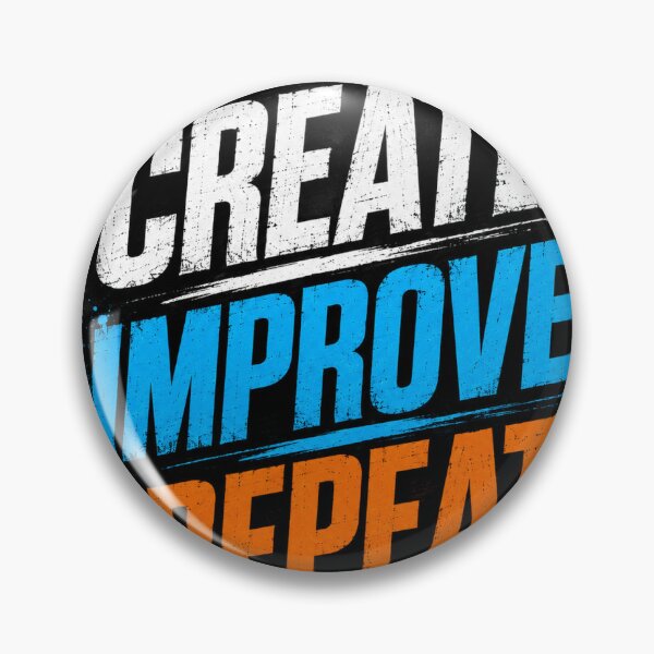 Item preview, CREATE. IMPROVE. REPEAT |Motivational Typography design  designed and sold by Bathu Designs.
