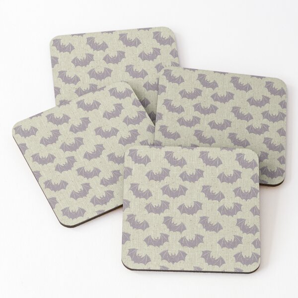 Item preview, Lavender Bat Toile Soft Gothic Whimsical Halloween Print designed and sold by DColourMuse.
