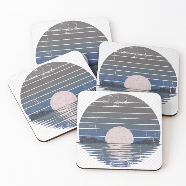 Item preview, Vintage Ocean Sunset Retro Landscape designed and sold by sisira gunarathna.