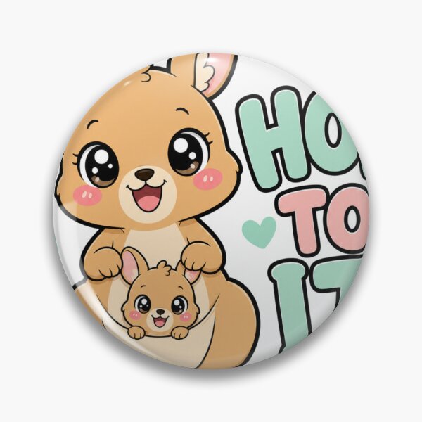 Item preview, Hop To It Cute Kawaii Kangaroo with Baby designed and sold by BoosterShop.