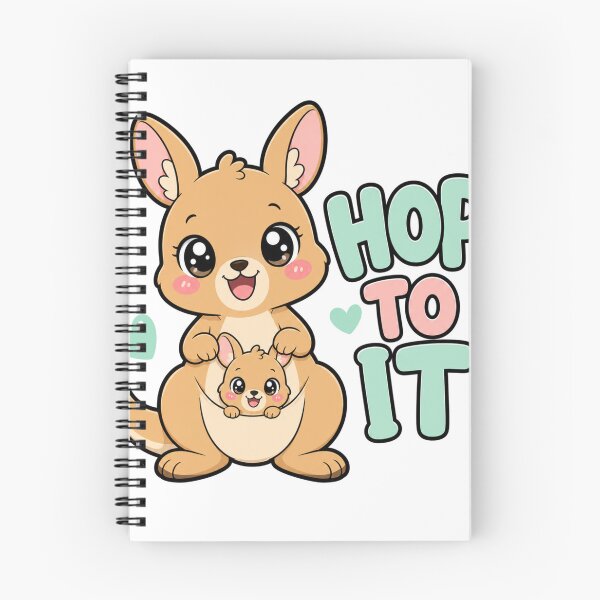 Item preview, Hop To It Cute Kawaii Kangaroo with Baby designed and sold by BoosterShop.