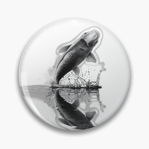 Item preview, Koi Moonlit Leap — Japanese Cinematic Art designed and sold by Tokyo Neo Noir Collective .