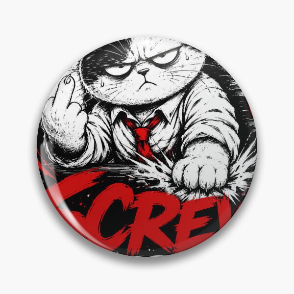 Item preview, Screw Overtime - Rebellious Cat Sketch designed and sold by VONJU.
