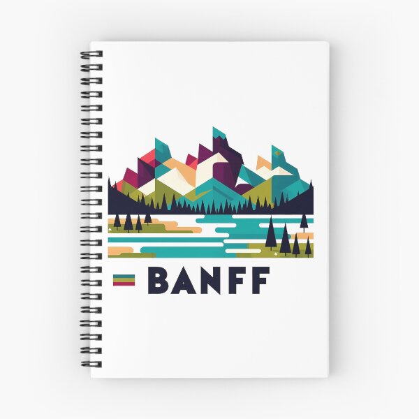 Item preview, Banff Canada Travel Poster - Abstract Rocky Mountains Landscape Art designed and sold by OzzFrequency.