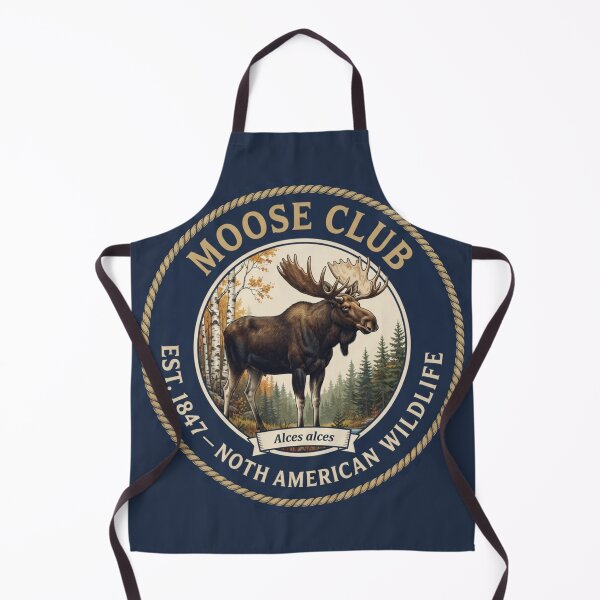 Item preview, Moose Club Vintage Badge North American Wildlife designed and sold by CalmCapy Co.
