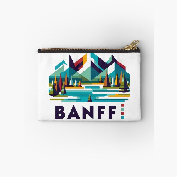 Item preview, Banff Canada Travel Poster - Abstract Rocky Mountains Landscape Art designed and sold by OzzFrequency.