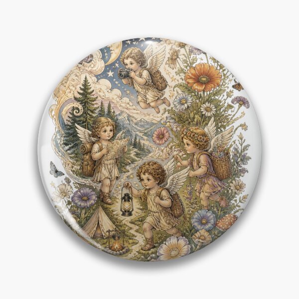 Item preview, Romantic Renaissance Little Angels Hiking Poster  designed and sold by Skyrocketz.