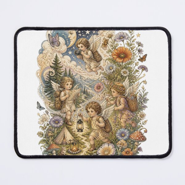 Item preview, Romantic Renaissance Little Angels Hiking Poster designed and sold by Skyrocketz.