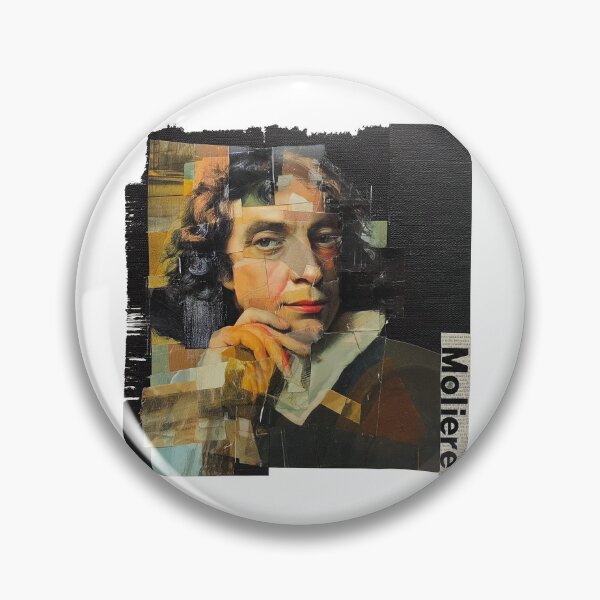 Item preview, Moliere French Theater Poster - Abstract Portrait Literature Art designed and sold by OzzFrequency.