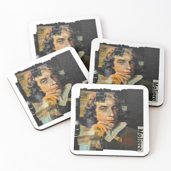 Item preview, Moliere French Theater Poster - Abstract Portrait Literature Art designed and sold by OzzFrequency.