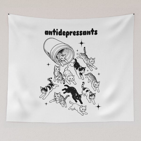 Item preview, Too Many Cats Funny Cat Lover Illustration designed and sold by Mystic & Celestial Art.
