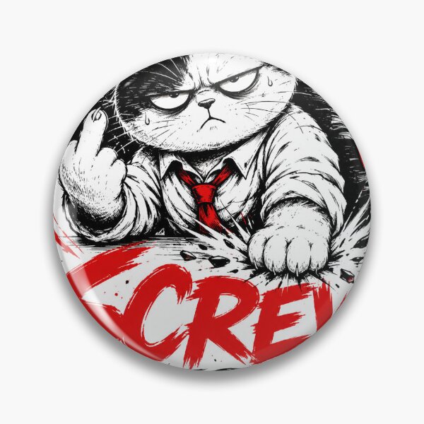 Item preview, Screw Overtime - Rebellious Cat Sketch designed and sold by VONJU.