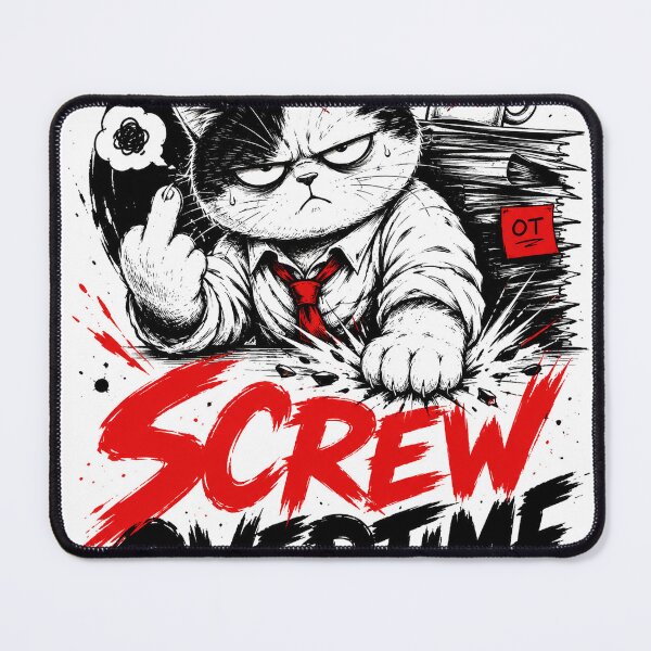 Item preview, Screw Overtime - Rebellious Cat Sketch designed and sold by VONJU.