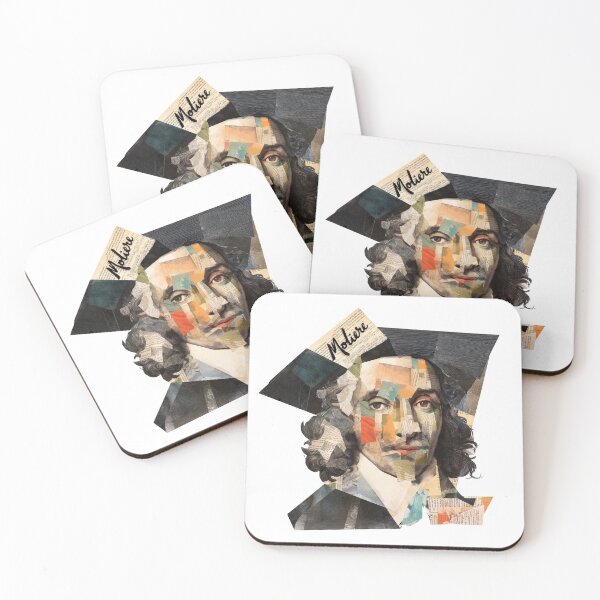 Item preview, Moliere French Theater Poster - Abstract Portrait Literature Art designed and sold by OzzFrequency.