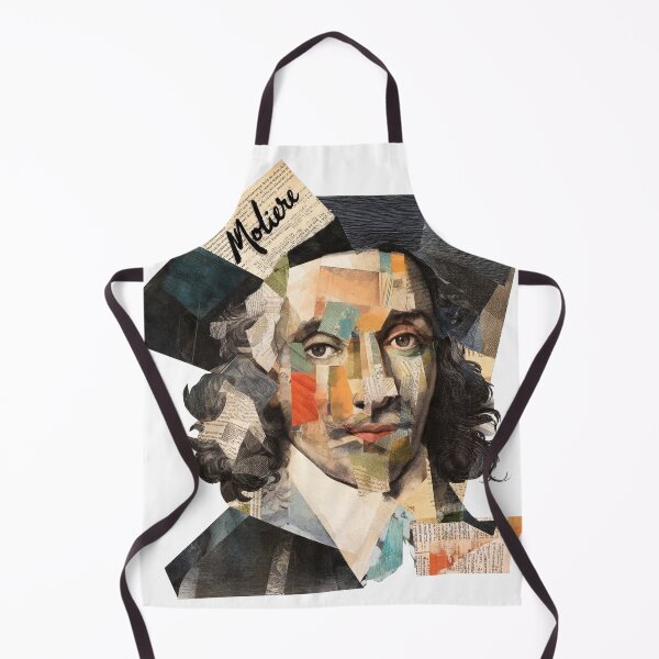 Item preview, Moliere French Theater Poster - Abstract Portrait Literature Art designed and sold by OzzFrequency.