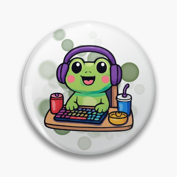 Item preview, Cute Frog Gamer Cartoon designed and sold by iamKRUK.