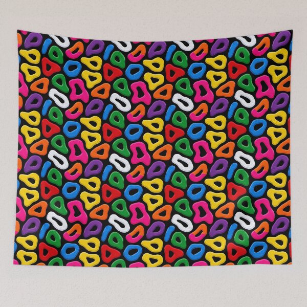 Item preview, Large Chunky Colorful Paint Loops Pattern designed and sold by igraphixart.