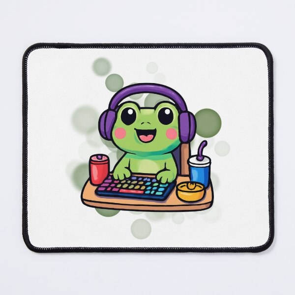 Item preview, Cute Frog Gamer Cartoon designed and sold by iamKRUK.
