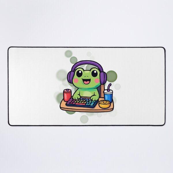 Item preview, Cute Frog Gamer Cartoon designed and sold by iamKRUK.