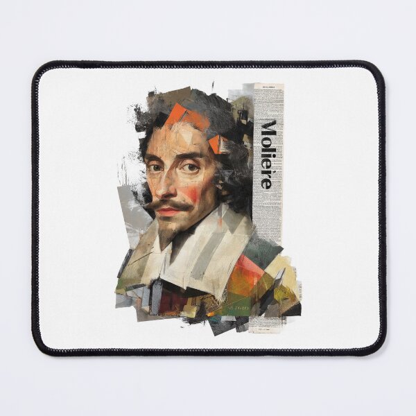 Item preview, Moliere French Theater Poster - Abstract Portrait Literature Art designed and sold by OzzFrequency.