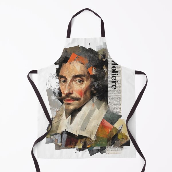 Item preview, Moliere French Theater Poster - Abstract Portrait Literature Art designed and sold by OzzFrequency.