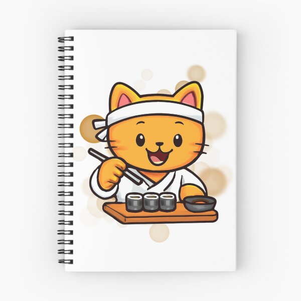 Item preview, Orange Cat Sushi Chef Cartoon designed and sold by iamKRUK.