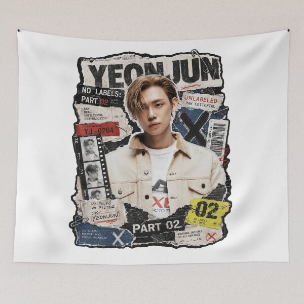 Item preview, Yeonjun No Labels Minimalist Pastel Silhouette Art designed and sold by Valeree Store.