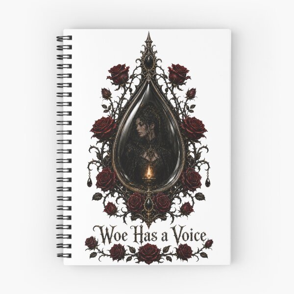 Item preview, Woe Has a Voice — The Curator of Woe Gothic Rose Teardrop designed and sold by The Curator of Woe.