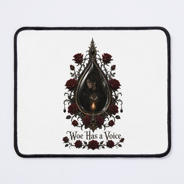 Item preview, Woe Has a Voice — The Curator of Woe Gothic Rose Teardrop designed and sold by The Curator of Woe.