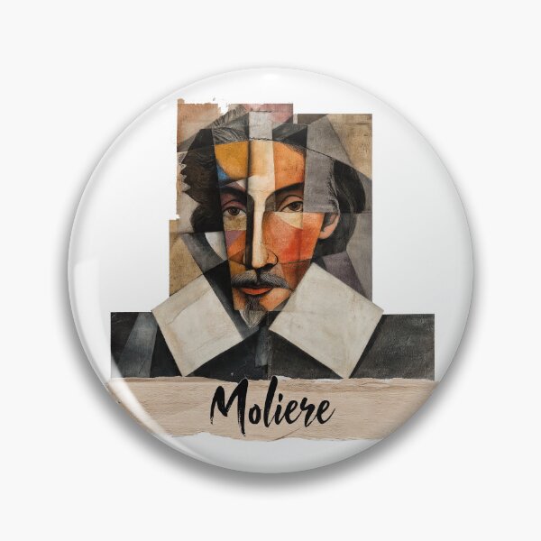 Item preview, Moliere French Theater Poster - Abstract Portrait Literature Art designed and sold by OzzFrequency.