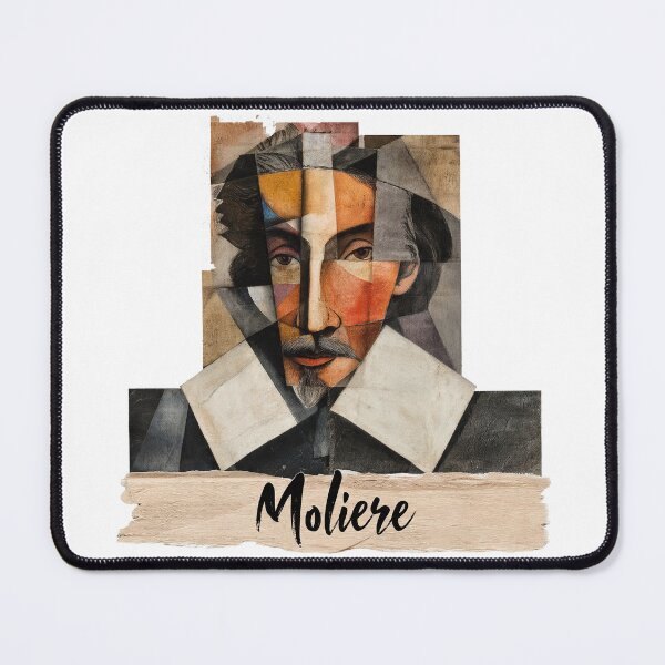 Item preview, Moliere French Theater Poster - Abstract Portrait Literature Art designed and sold by OzzFrequency.