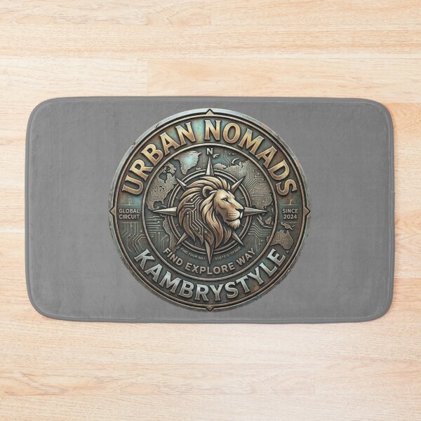Item preview, Urban Nomads Compass Lion - Premium Vintage Adventure Badge designed and sold by KambryStyle.