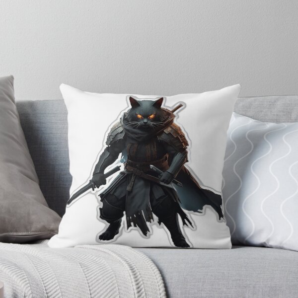 Item preview, Stormbound Cat Sentinel — Japanese Warrior Art designed and sold by Tokyo Neo Noir Collective .