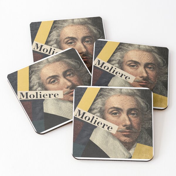 Item preview, Moliere French Theater Poster - Abstract Portrait Literature Art designed and sold by OzzFrequency.