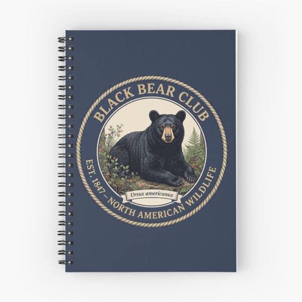 Item preview, Black Bear Club Vintage Badge North American Wildlife designed and sold by CalmCapy Co.