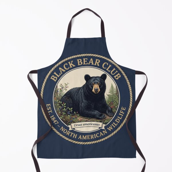 Item preview, Black Bear Club Vintage Badge North American Wildlife designed and sold by CalmCapy Co.