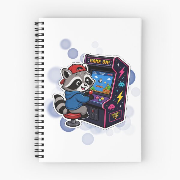 Item preview, Cute Raccoon Arcade Cartoon designed and sold by iamKRUK.