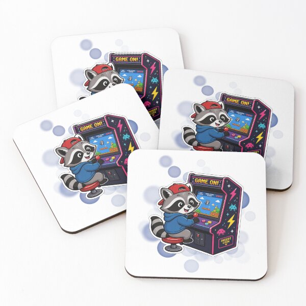 Item preview, Cute Raccoon Arcade Cartoon designed and sold by iamKRUK.