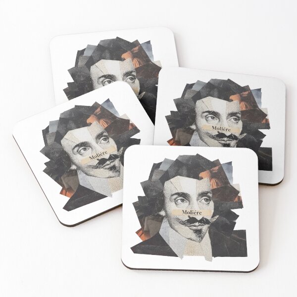 Item preview, Moliere French Theater Poster - Abstract Portrait Literature Art designed and sold by OzzFrequency.