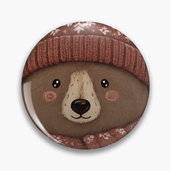 Item preview, Cute Winter Bear with Beanie and Snow Scarf designed and sold by Peanutspixel.