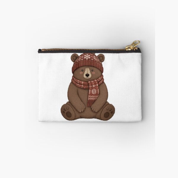 Item preview, Cute Winter Bear with Beanie and Snow Scarf designed and sold by Peanutspixel.