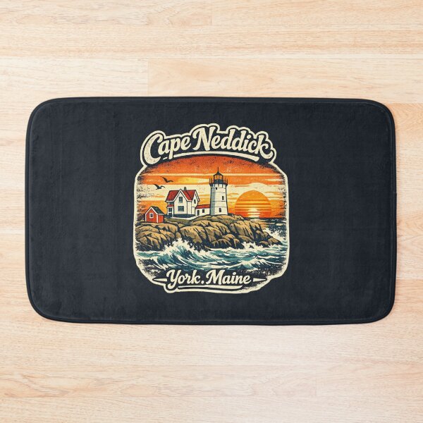 Item preview, Cape Neddick Nubble Lighthouse York Maine Vintage Retro Travel Shirt | Coastal New England Lighthouse designed and sold by Globalcitytees.