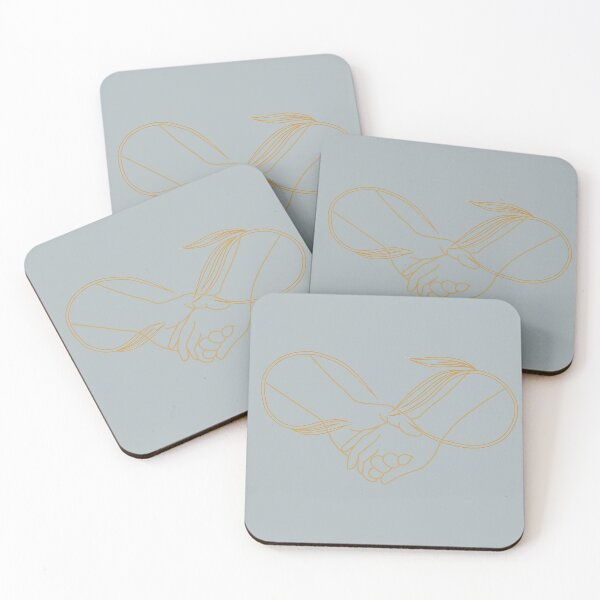 Item preview, Minimalist Infinity Hands Line Art, Eternal Connection Gold and Gray Decor designed and sold by Diseño que alegran tu día.