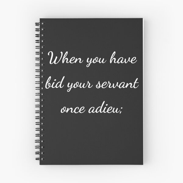 Item preview, “When you have bid your servant once adieu;” - handwriting white designed and sold by ariksworld.
