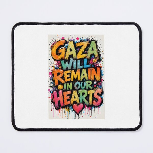 Item preview, Gaza Will Remain In Our Hearts – Free Palestine Street Art Design designed and sold by hazemabuhamda.