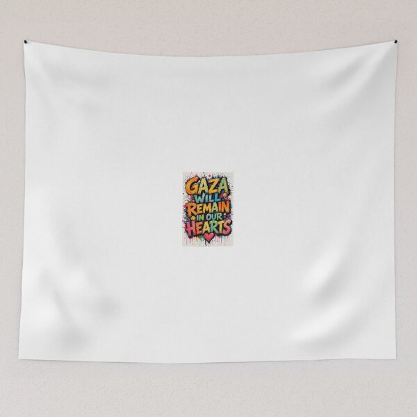 Item preview, Gaza Will Remain In Our Hearts – Free Palestine Street Art Design designed and sold by hazemabuhamda.