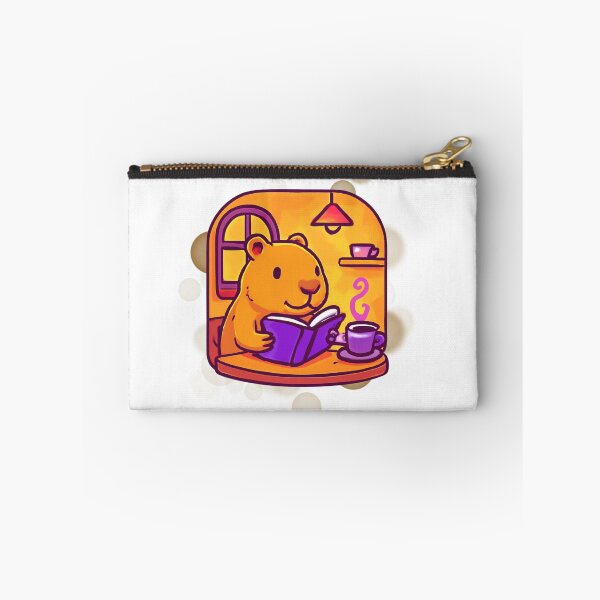 Item preview, Cute Capybara Book Café Cartoon designed and sold by iamKRUK.